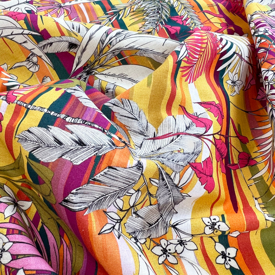 Cotton lawn honolulu pink shirting fabric cu