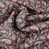 Cotton Poplin Fabric Dark Sage Pink Paisley Print Styles Little Things