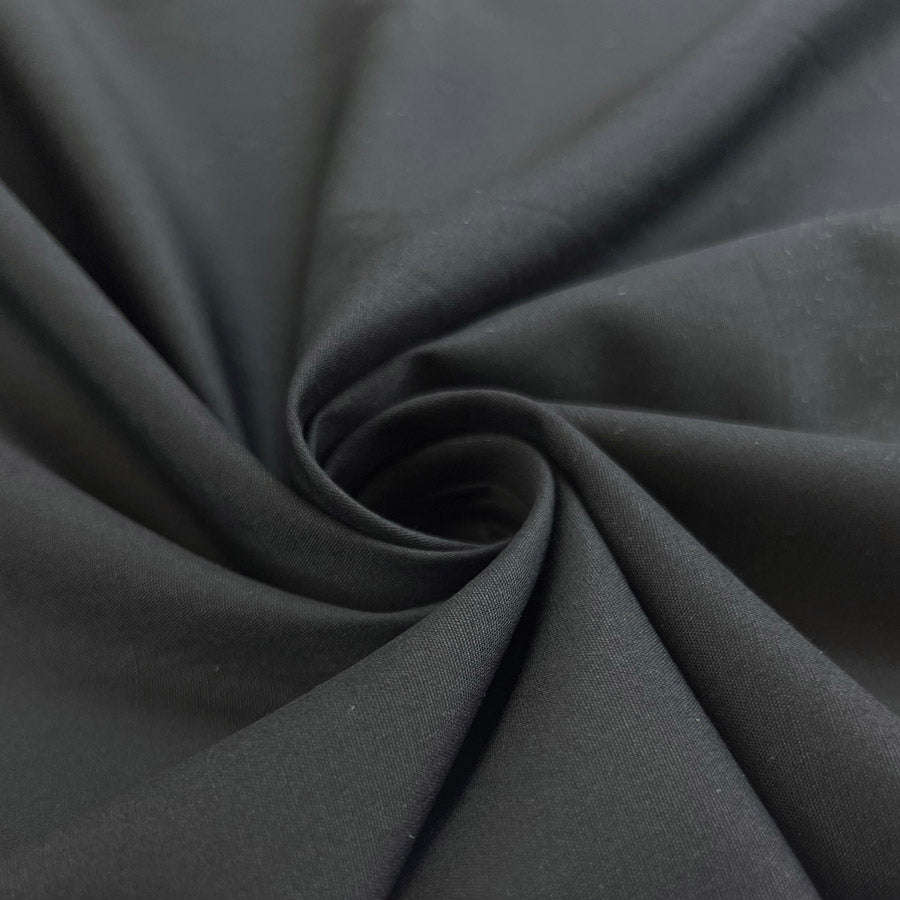 Cotton Poplin Fabric Superior Sewing Room Plains Black