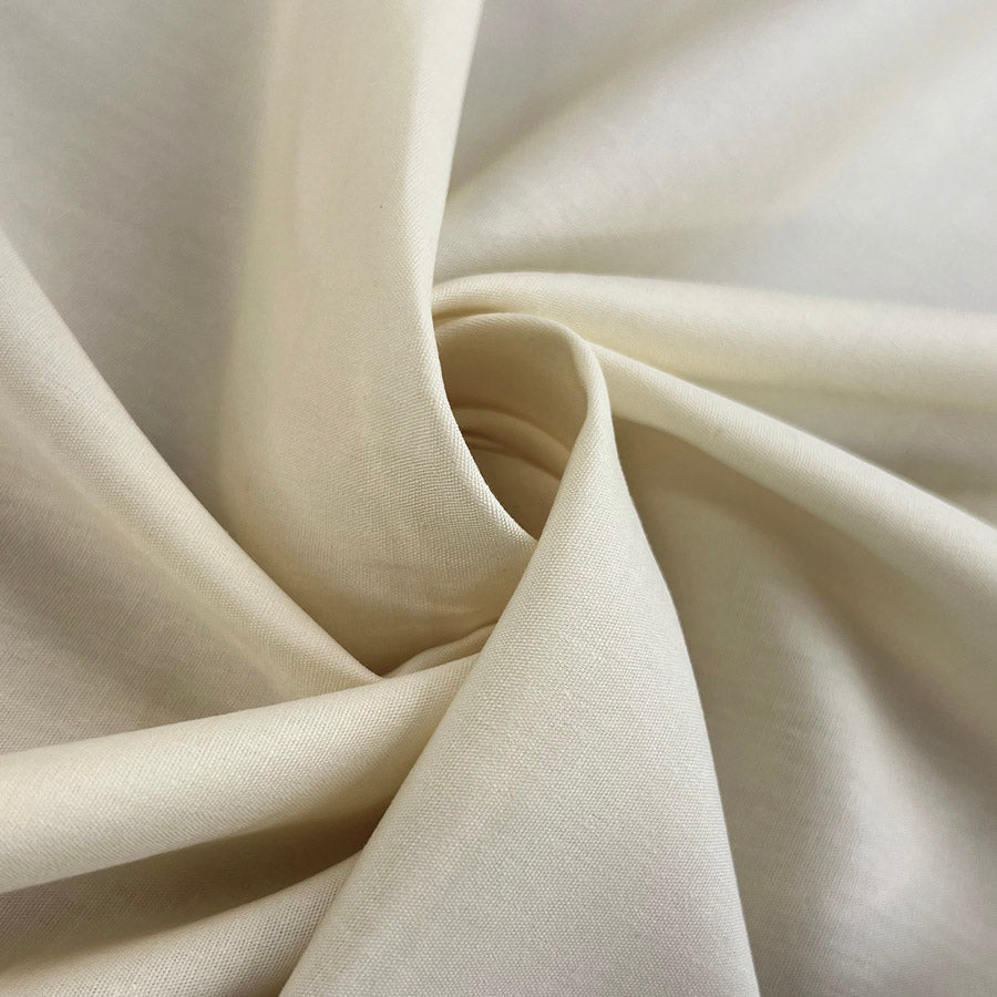 Cotton Poplin Fabric Superior Sewing Room Plains Cream