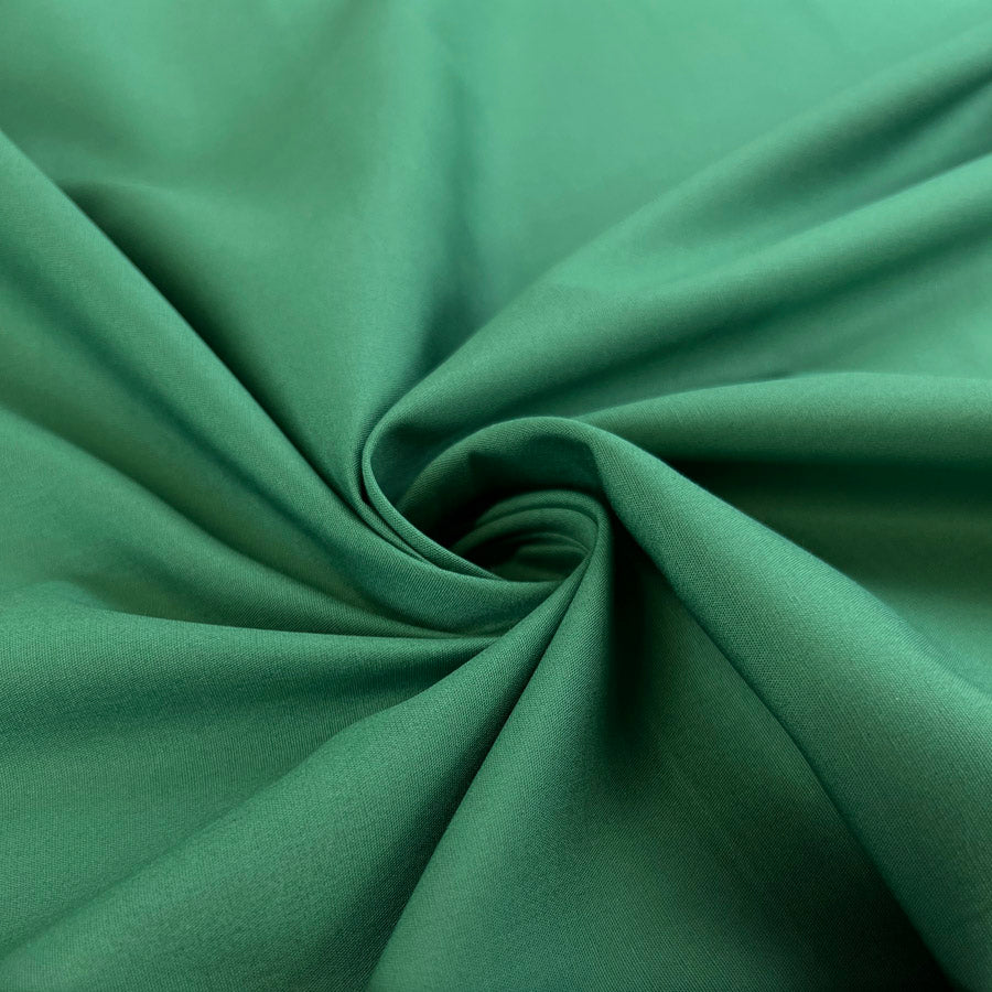 Cotton Poplin Fabric Superior Sewing Room Plains Emerald Green