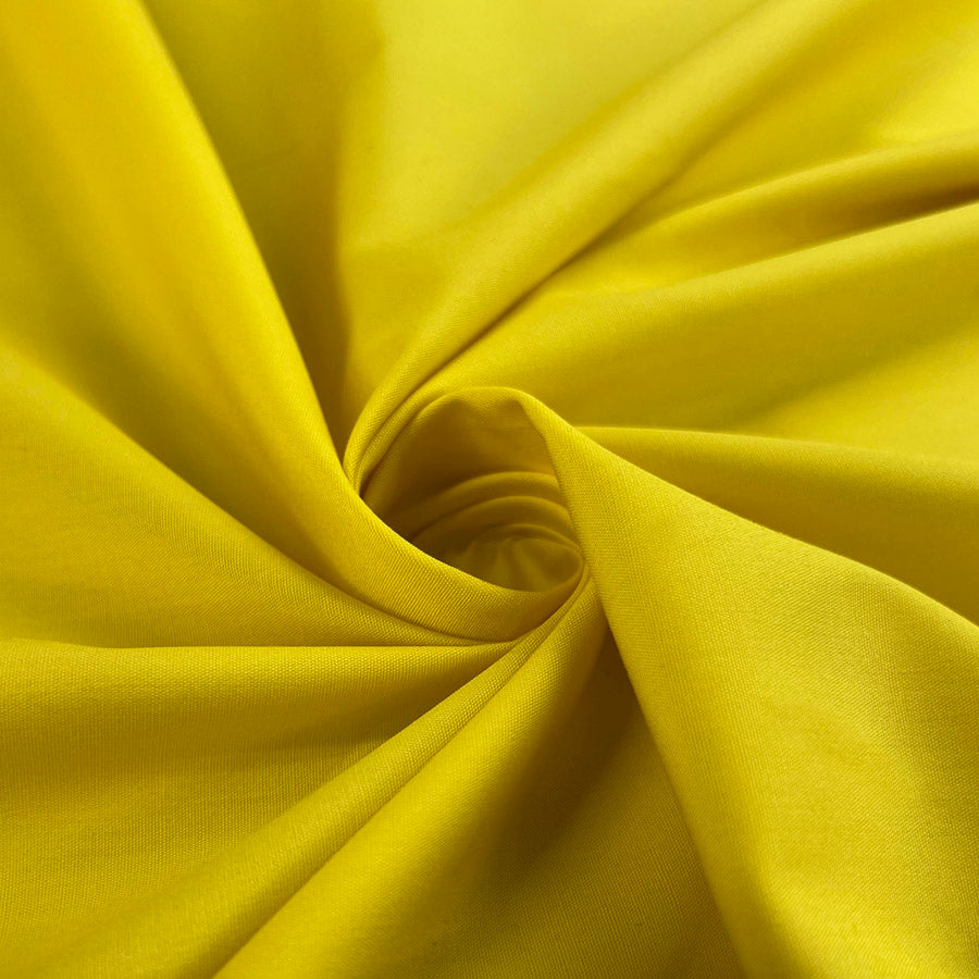 Cotton Poplin Fabric Superior Sewing Room Plains Yellow