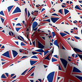 Cotton Poplin Union Jack Hearts Twist