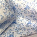 Cotton sateen blue floral blue angel on high cu