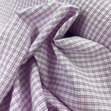 Cotton Seersucker Check Lilac White