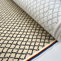 Cotton Twill - Cream Trellis