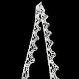 Cotton White Crochet Lace Ribbon Triangle 20mm Wide Fold