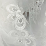 Cream Embroidered Polyester Dress Fabric Not Too Delicate 3