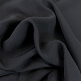Crepe De Chine Black Chiffon Fold