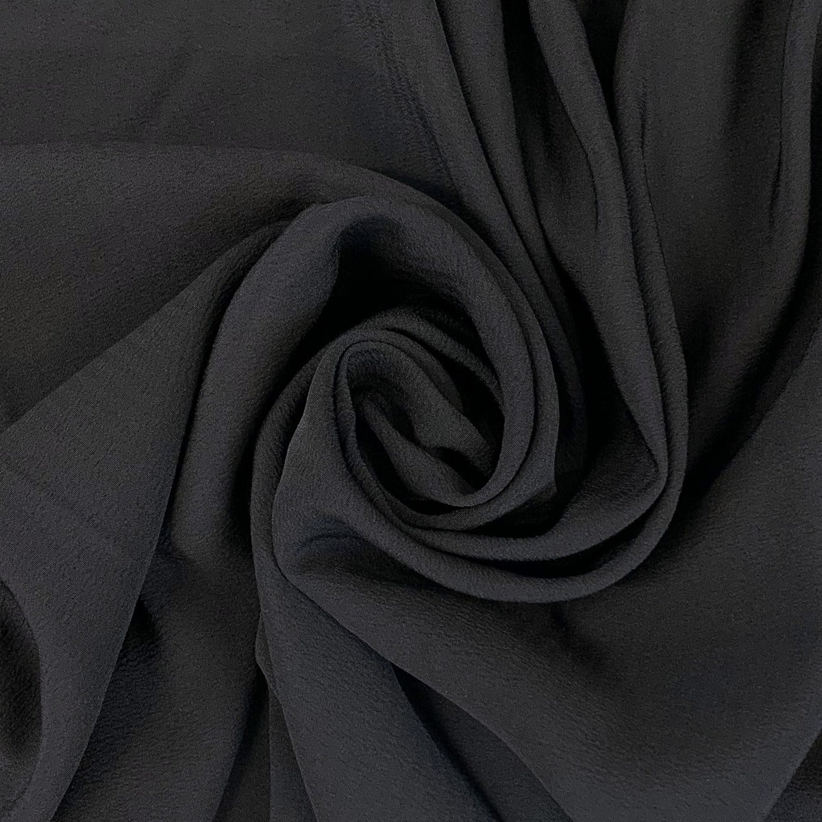 Crepe De Chine Black Chiffon Swirl