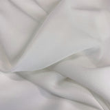 Crepe De Chine White Chiffon Fold