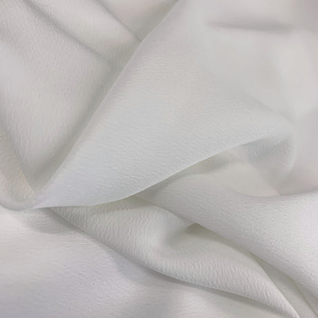 Crepe De Chine White Chiffon Fold