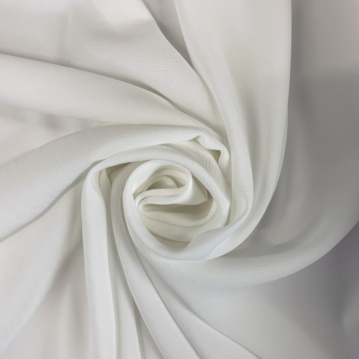 Crepe De Chine White Chiffon Swirl