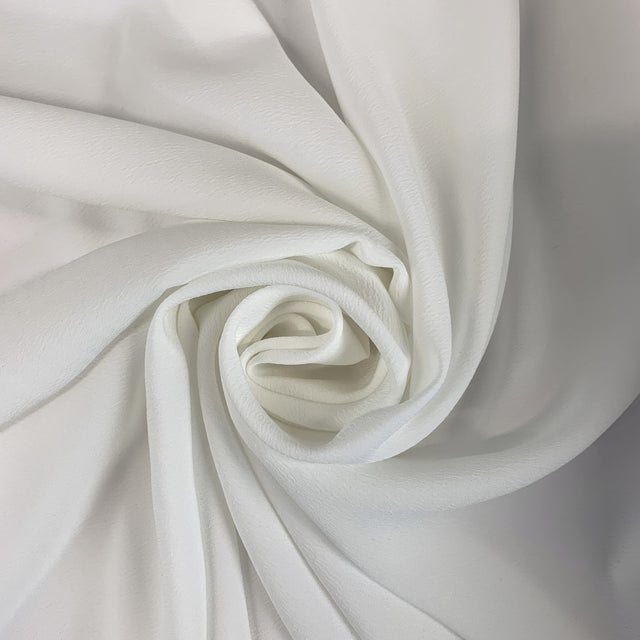 Crepe De Chine White Chiffon Swirl