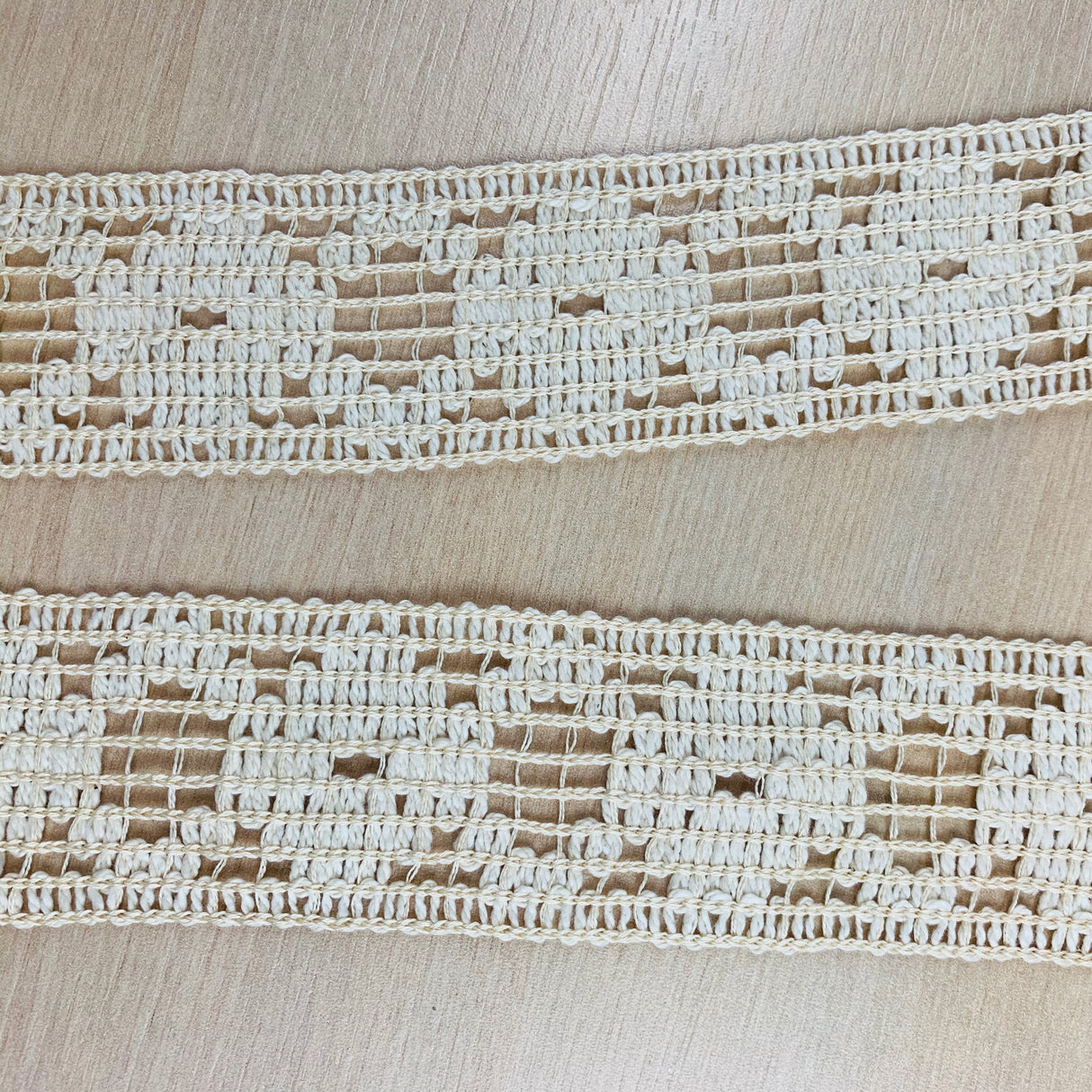 Crochet Lace Cream Circle Trim