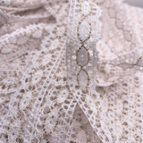 Crochet Lace Ribbon Golden Eye White 1