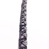 Crochet stretch lace trim grey cu
