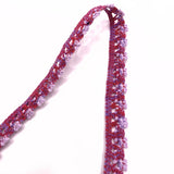 Crochet stretch lace trim pink twist 2