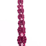 Crochet stretch lace trim plum cu