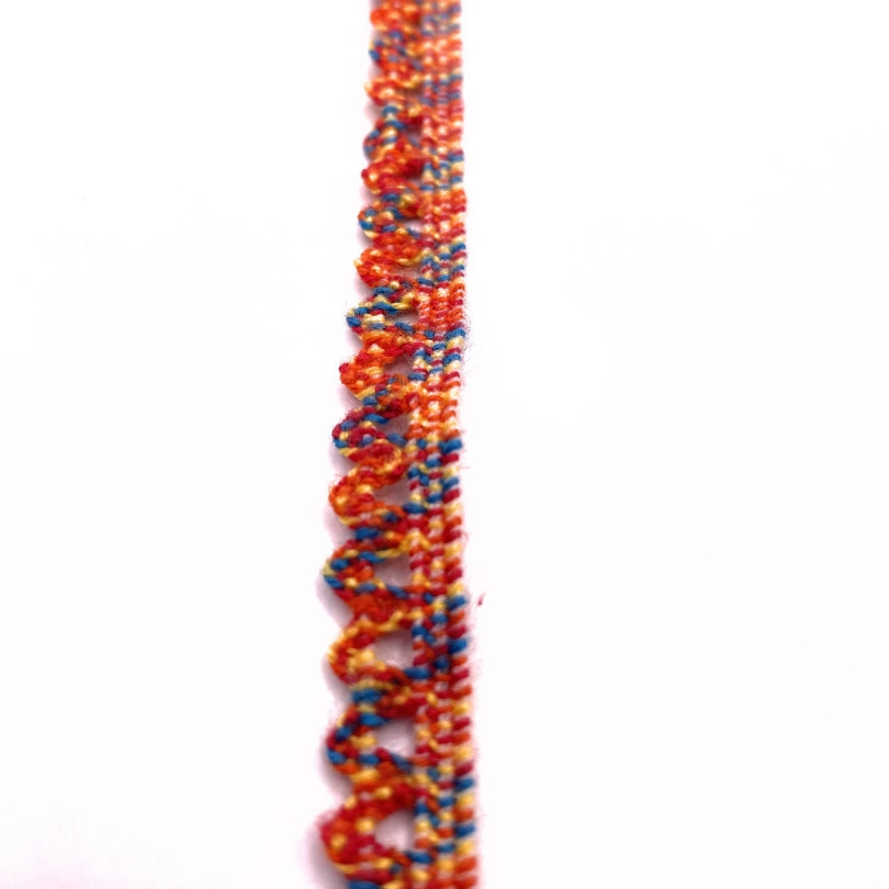 Crochet stretch lace trim rainbow cu