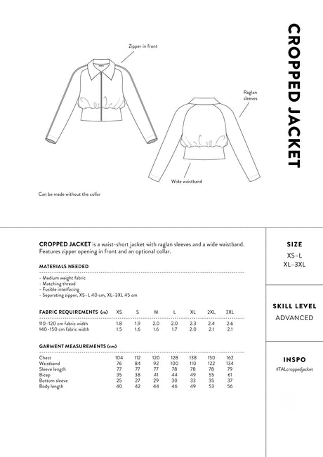Cropped Jacket Pattern The Assembly Line Back