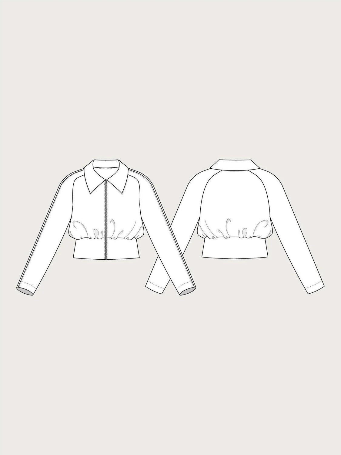 Cropped Jacket Pattern The Assembly Line Sketch