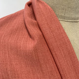 Cross Hatch Coral Linen Look Dress Fabric Neck