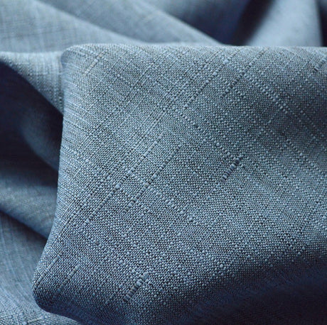 Cross Hatch Denim Denim Blue Polyester Linen Look Dress Craft Fabric Cu