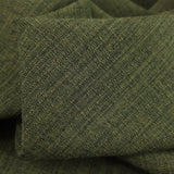 Cross Hatch Olive Polyester Linen Look Olive Dress Fabric Close Up Fabric Photo