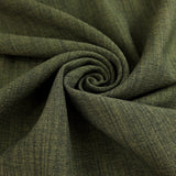 Cross Hatch Olive Polyester Linen Look Olive Dress Fabric Close Up Twirl Fabric Photo