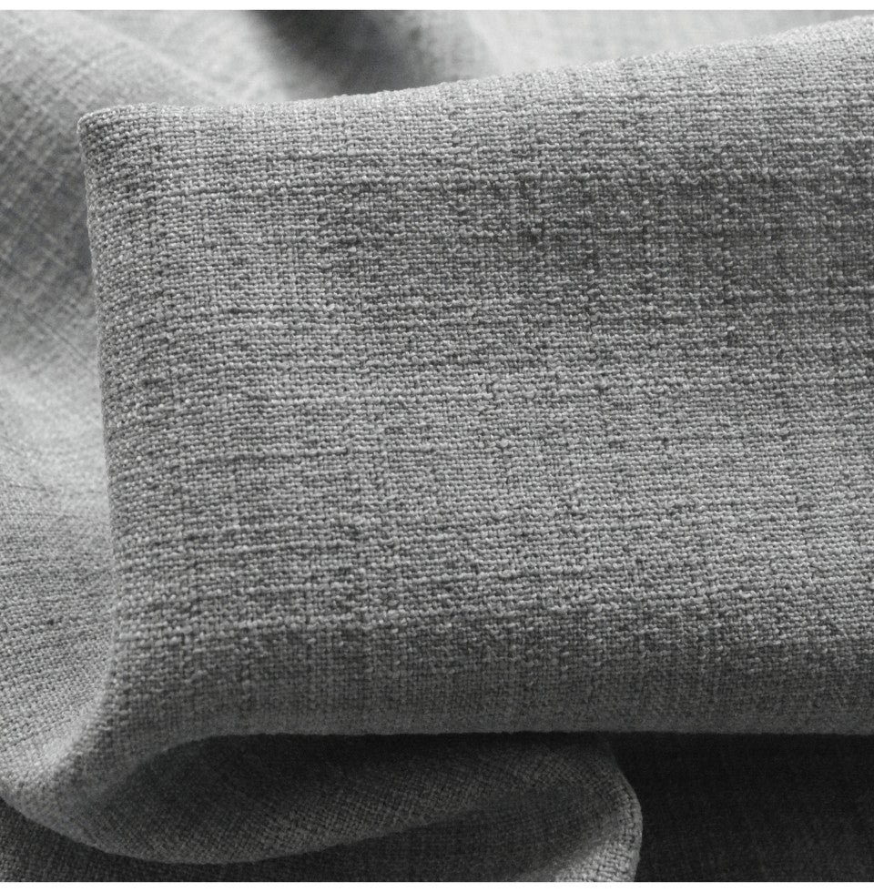 Cross Hatch Silver Polyester Linen Look Silver Dress Craft Fabric Cu