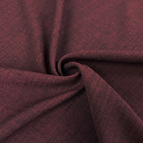 Cross Hatch Wine Polyester Linen Look Dressmaking Fabric Twist