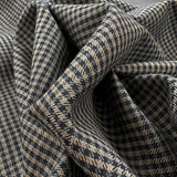Cross Roads Navy Check Brushed Cotton Fabric Cu2