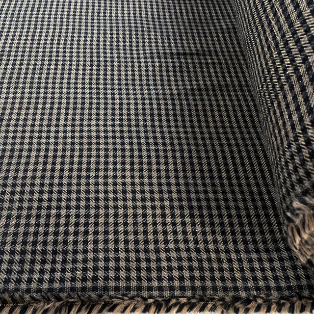 Cross Roads Navy Check Brushed Cotton Fabric Roll