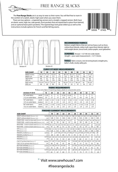 Curvy Free Range Slacks Pattern By Sew House Seven Back