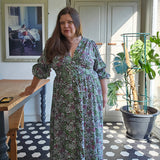 Customer Make By Dulcie Viscose Poplin Challis Cecelian Rhubarb Fabric Style Arc Belle Woven Dress August 2023
