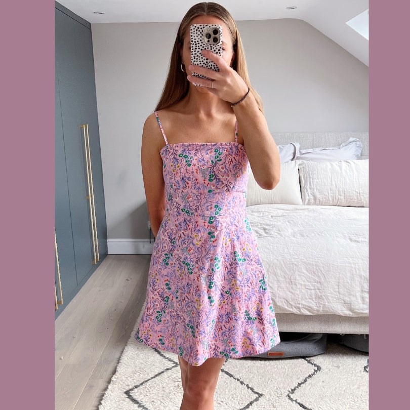 Customer Make By Laura Poplin Print La Belle Pink Fabric August 2023