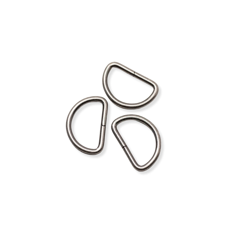 D Rings Antique Silver 25Mm