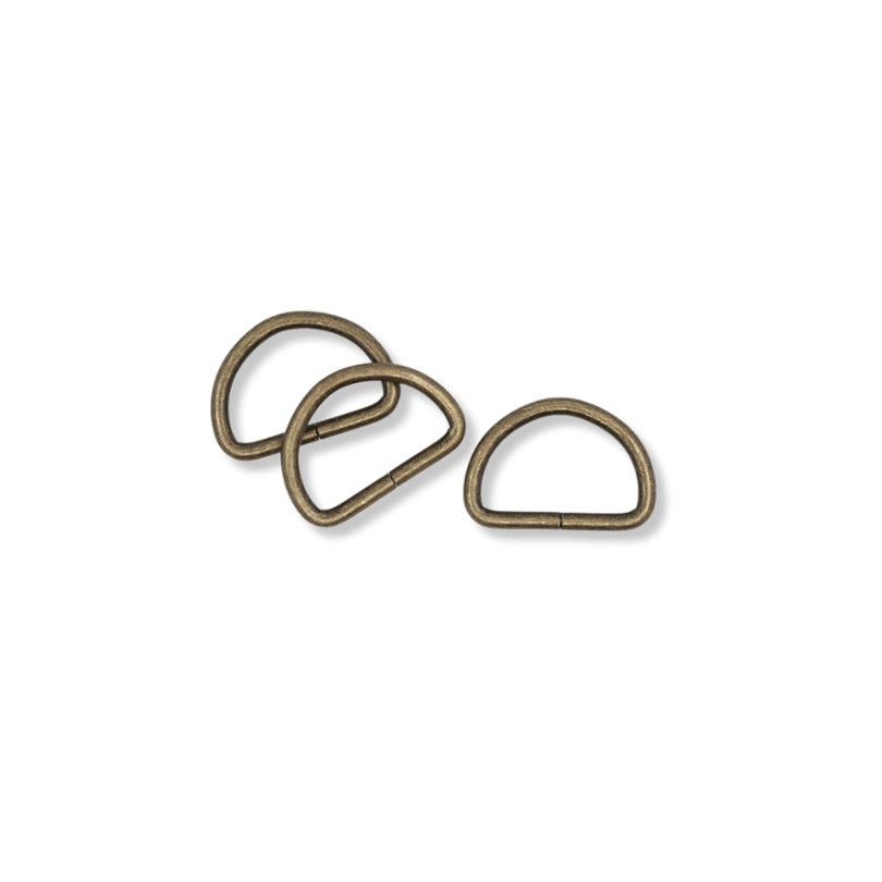D Rings Antique Brass 25Mm