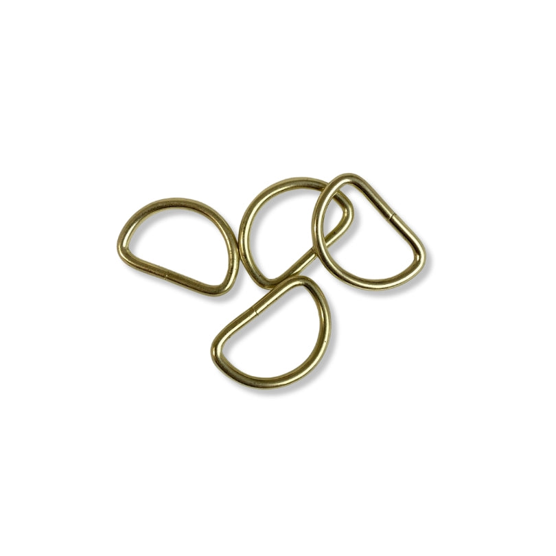 D Rings Gold 25Mm