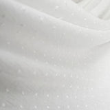Dainty Dot White Cotton Dobby Woven Fabric Drape