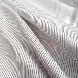Damson Pinstripe Cotton Stripe Italian White Burgundy Shirting Fabric