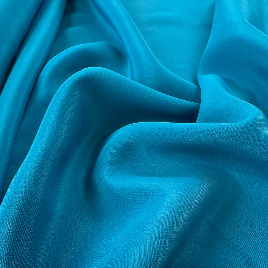 Danbury Crepe Turquoise Acetate Polyester Silk Dress Fabric Cu C6F025Bc 6C26 4F54 918D B2B64131Ccff