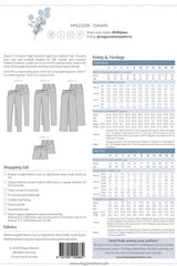 Dawn Jeans Pattern Megan Nielsen Back