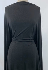 Dazzle Black Polyester Knit Sparkle Dress Fabric M