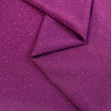 Dazzle Plum Polyester Knit Sparkle Dress Fabric Cu