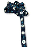 Decorative Denim Pearl Button   Bead Tape Trim 16mm Wide