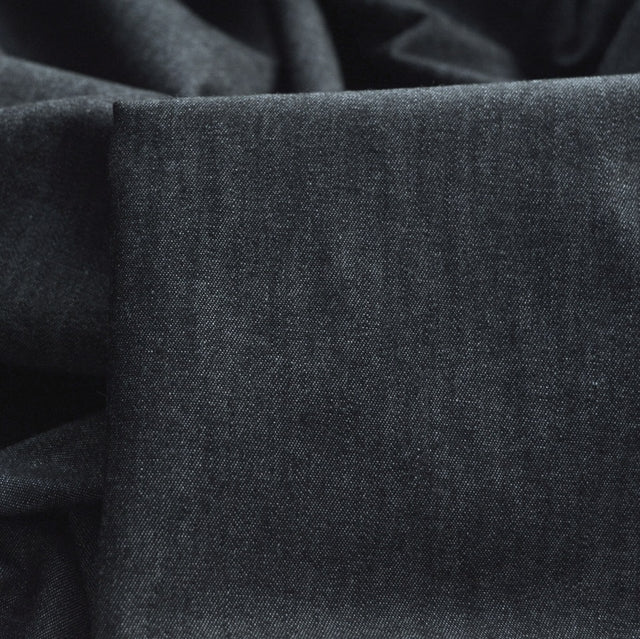 Denim Chambray Black Black Chambray Cotton Denim 2