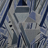Denim Brocade Blue Cotton Polyester Viscose Abstract Geometric Jacquard Woven Dress Fabric
