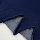 Denim Jersey Indigo Cotton Polyester Spandex Stretch Knit Blue Fabric Fold